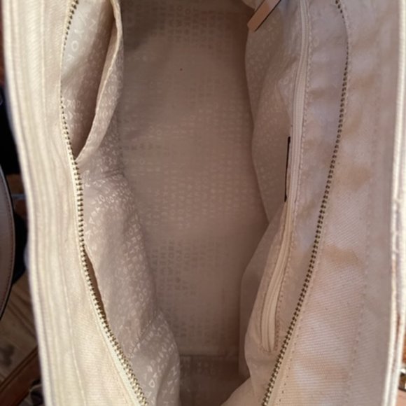 Kate Spade Remmi  Large Zip Tote Bag Canvas Beige Red  $249 - Picture 5 of 7